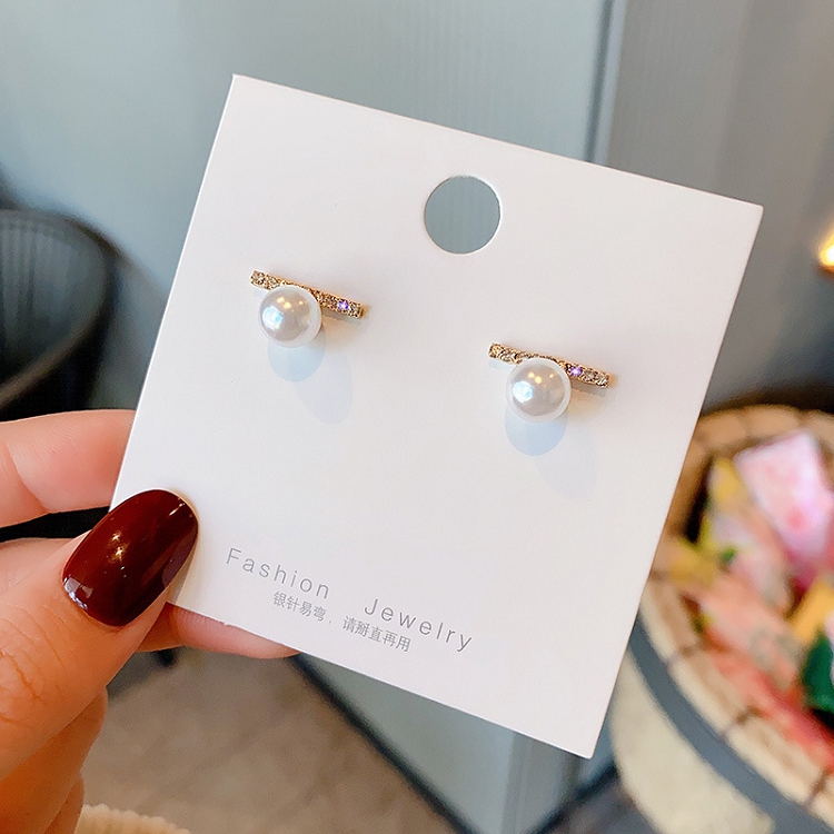 925 silver needle pearl earrings European and American high sense of super fairy ear stud douyin with the same type of earrings manufacturers direct sales